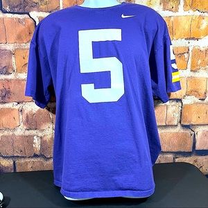 NIKE Team Men’s Shirt Purple, Yellow & White #5 Size XL